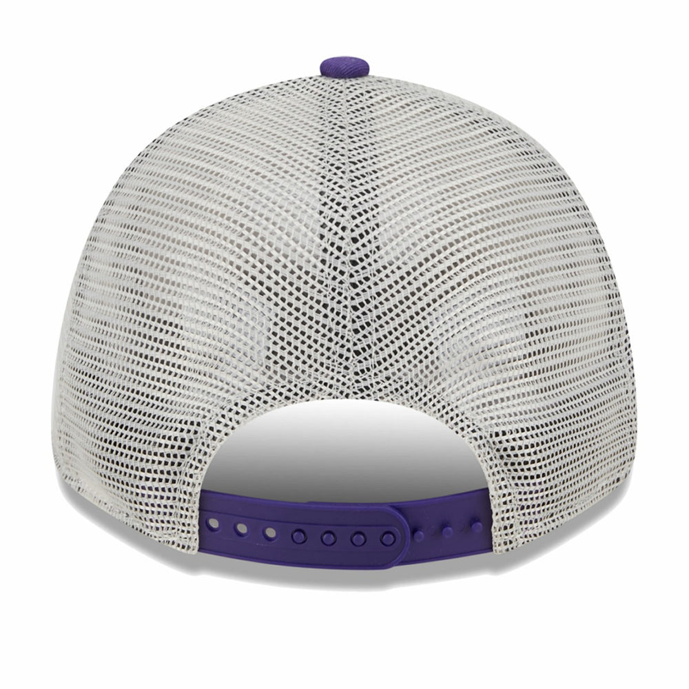 Phoenix Suns Throwback Patch Trucker 9FORTY Adjustable Hat Khaki/Purple | New Era discount