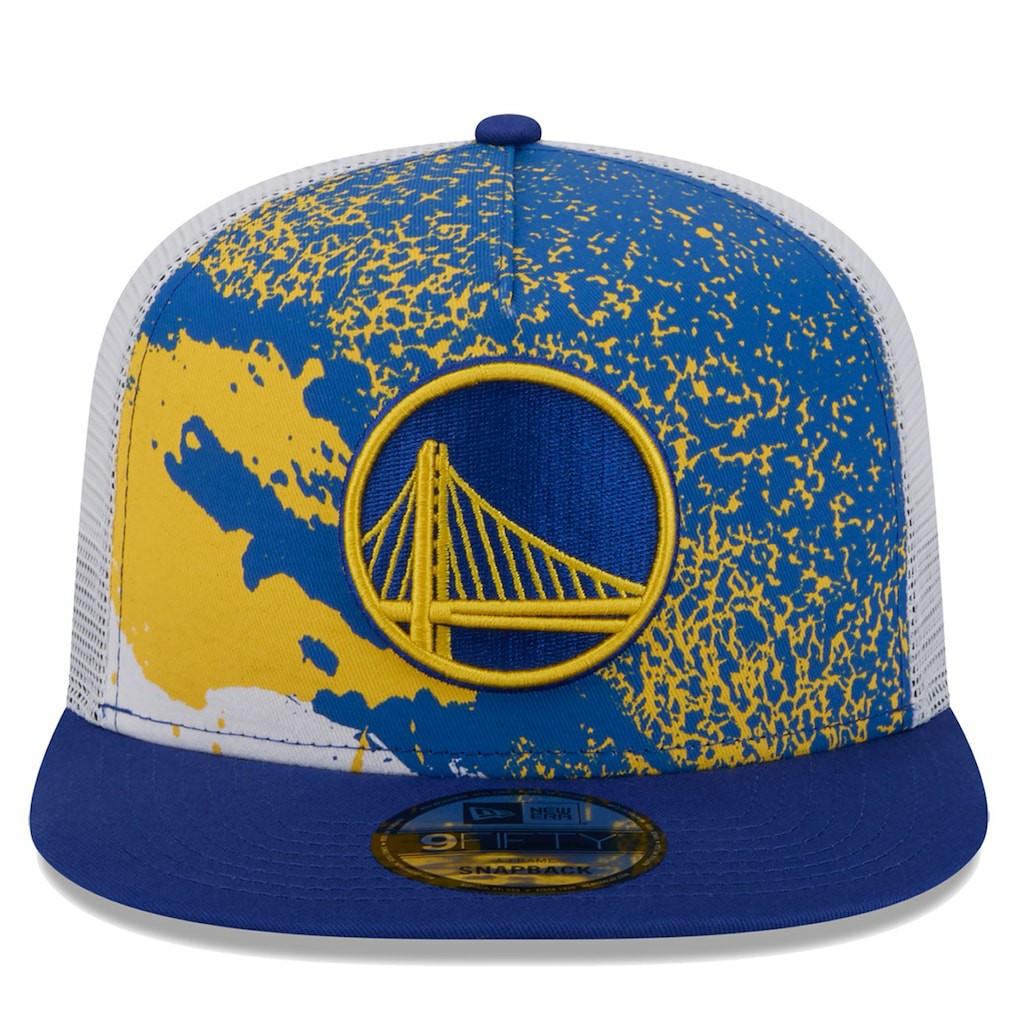Golden State Warriors Court Sport Speckle 9FIFTY Snapback Hat for sale Royal | New Era Near Me