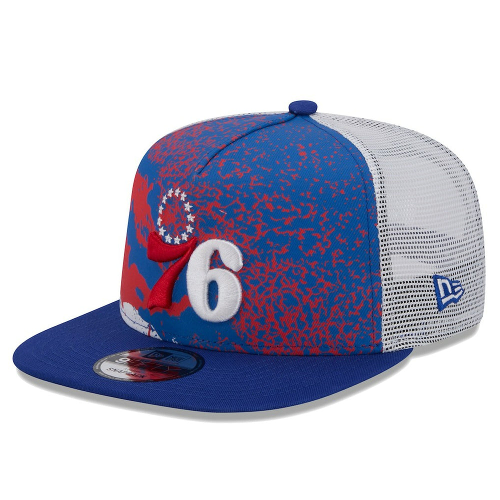 Philadelphia 76ers Court Sport Speckle 9FIFTY Snapback Hat Royal | New Era US
