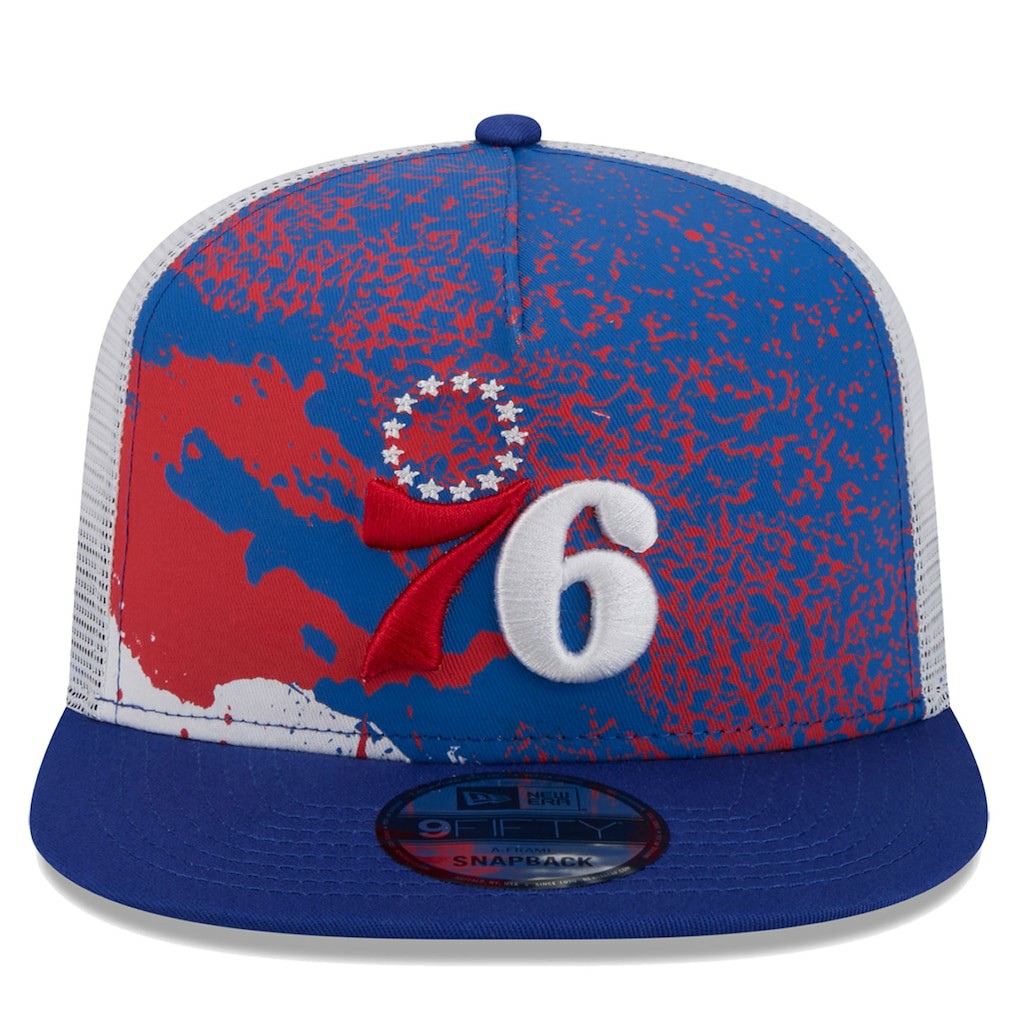 Philadelphia 76ers Court Sport Speckle 9FIFTY Snapback Hat Royal | New Era US