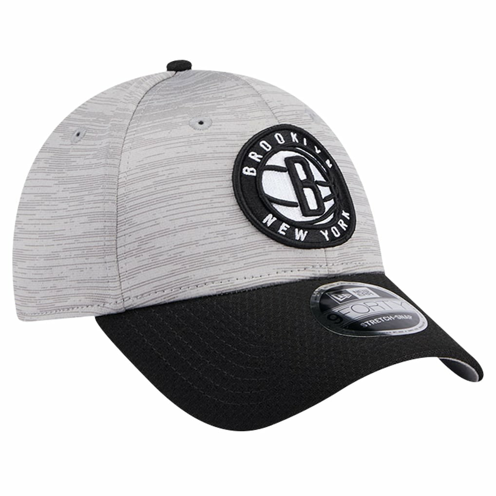 Brooklyn Nets Active Digi-Tech Two-Tone 9FORTY Adjustable Hat Heather Gray/Black | New Era Near Me