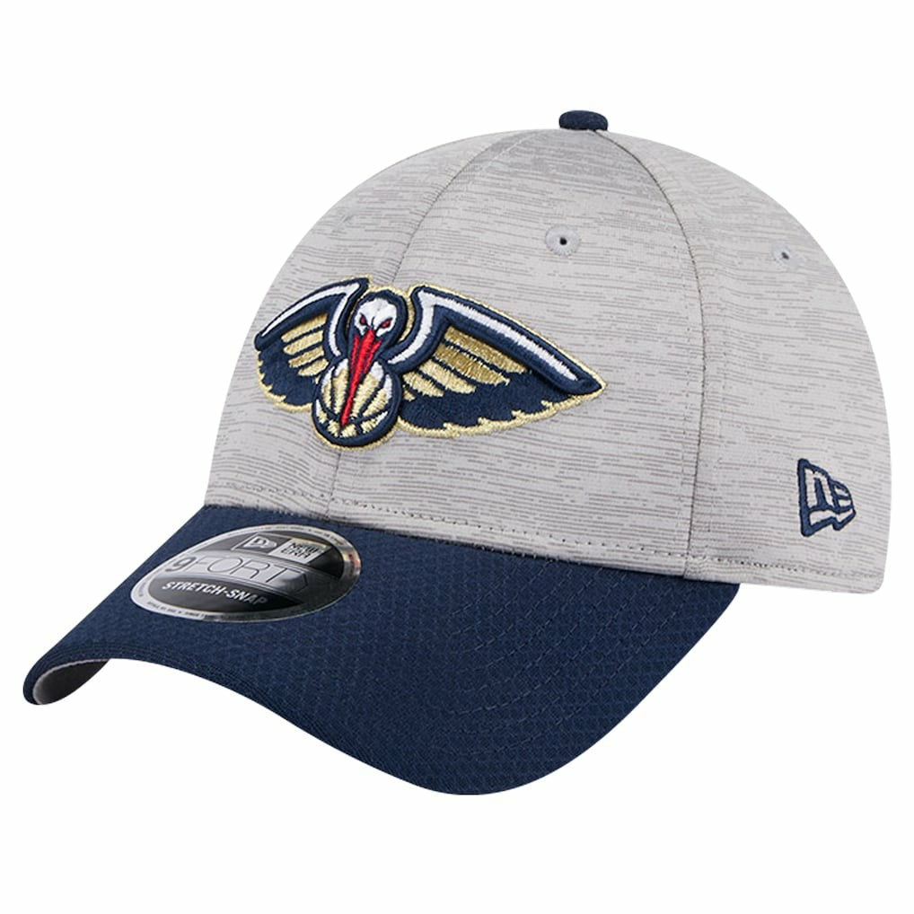 New Orleans Pelicans Active Digi-Tech Two-Tone 9FORTY Adjustable Hat Heather Gray/Navy | New Era discount