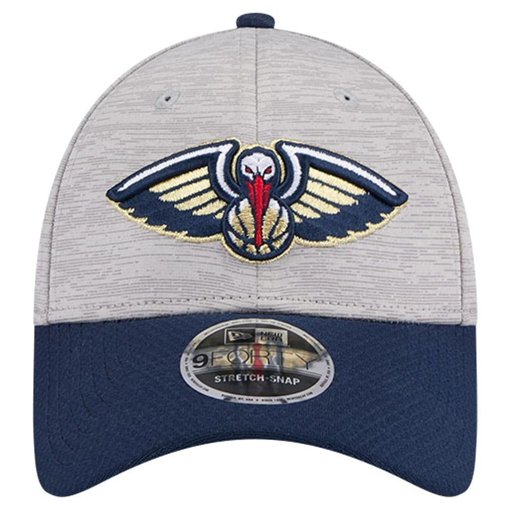 New Orleans Pelicans Active Digi-Tech Two-Tone 9FORTY Adjustable Hat Heather Gray/Navy | New Era discount