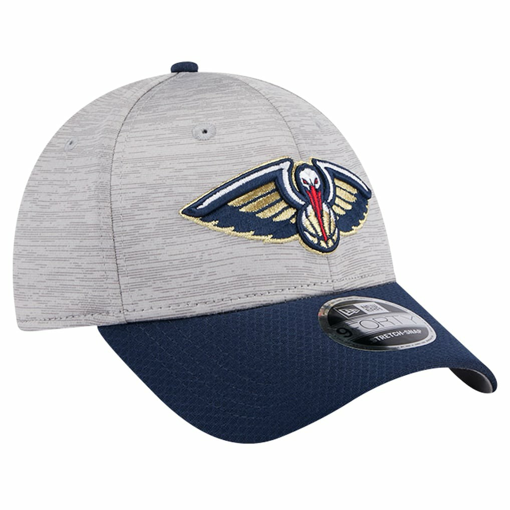 New Orleans Pelicans Active Digi-Tech Two-Tone 9FORTY Adjustable Hat Heather Gray/Navy | New Era discount