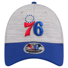 Philadelphia 76ers Active Digi-Tech Two-Tone 9FORTY Adjustable Hat Heather Gray/Royal | New Era discount