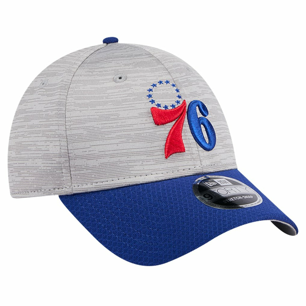 Philadelphia 76ers Active Digi-Tech Two-Tone 9FORTY Adjustable Hat Heather Gray/Royal | New Era discount