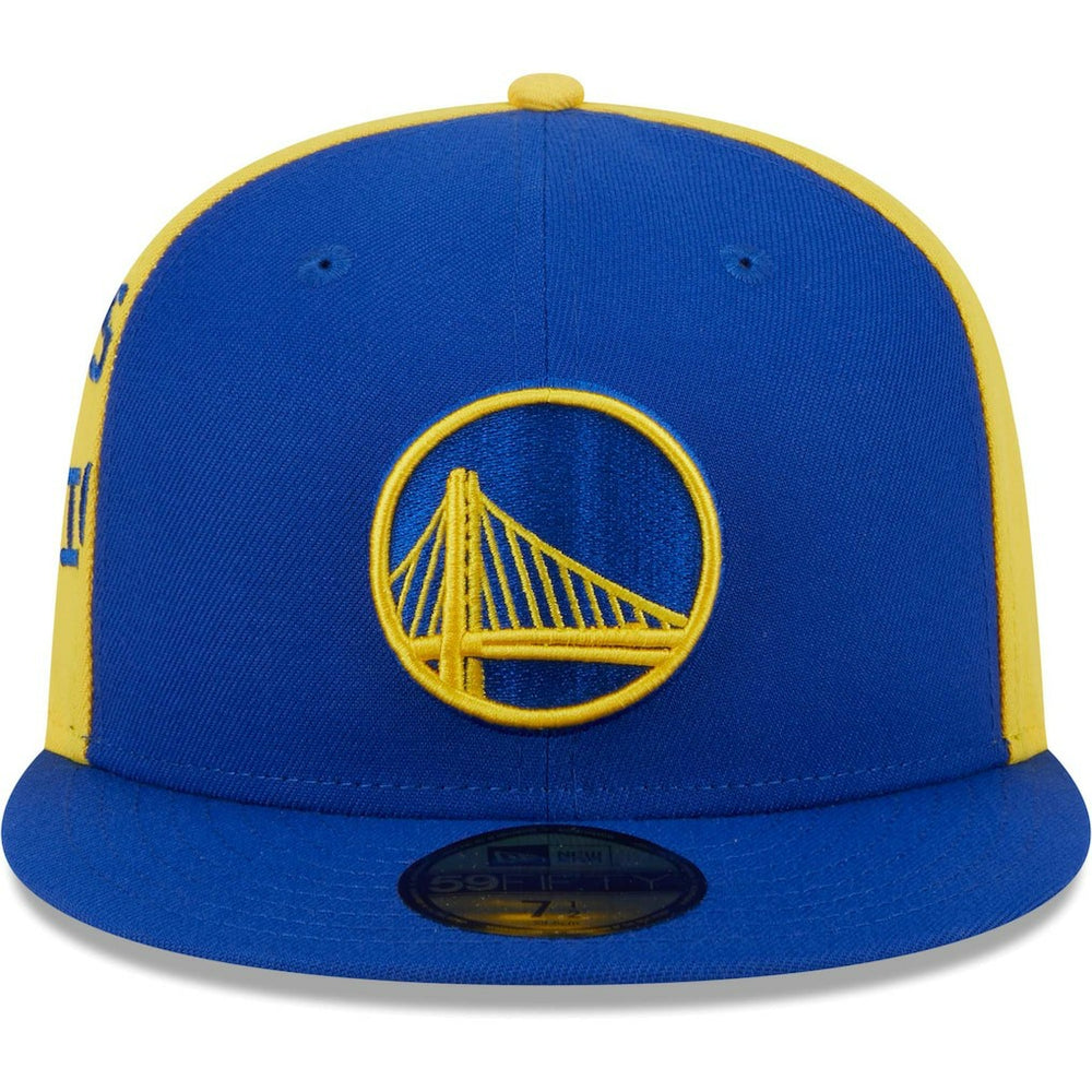 Golden State Warriors Gameday Wordmark 59FIFTY Fitted Hat for sale Royal/Gold | New Era discount