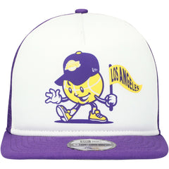 Los Angeles Lakers Youth Court Sport Mascot 9FIFTY Snapback Hat White/Purple | New Era US