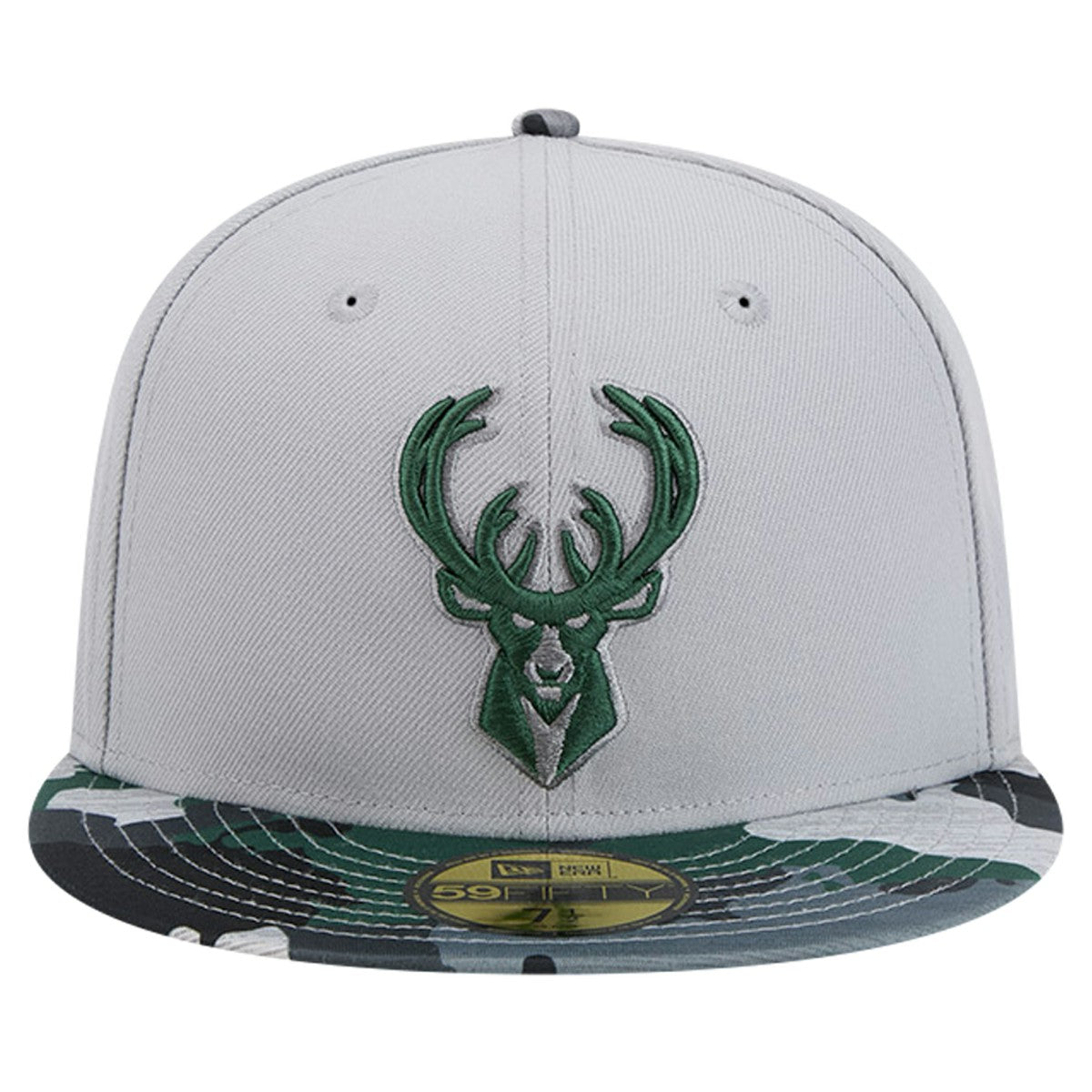 Milwaukee Bucks Active Color Camo Visor 59FIFTY Fitted Hat Gray | New Era outlet
