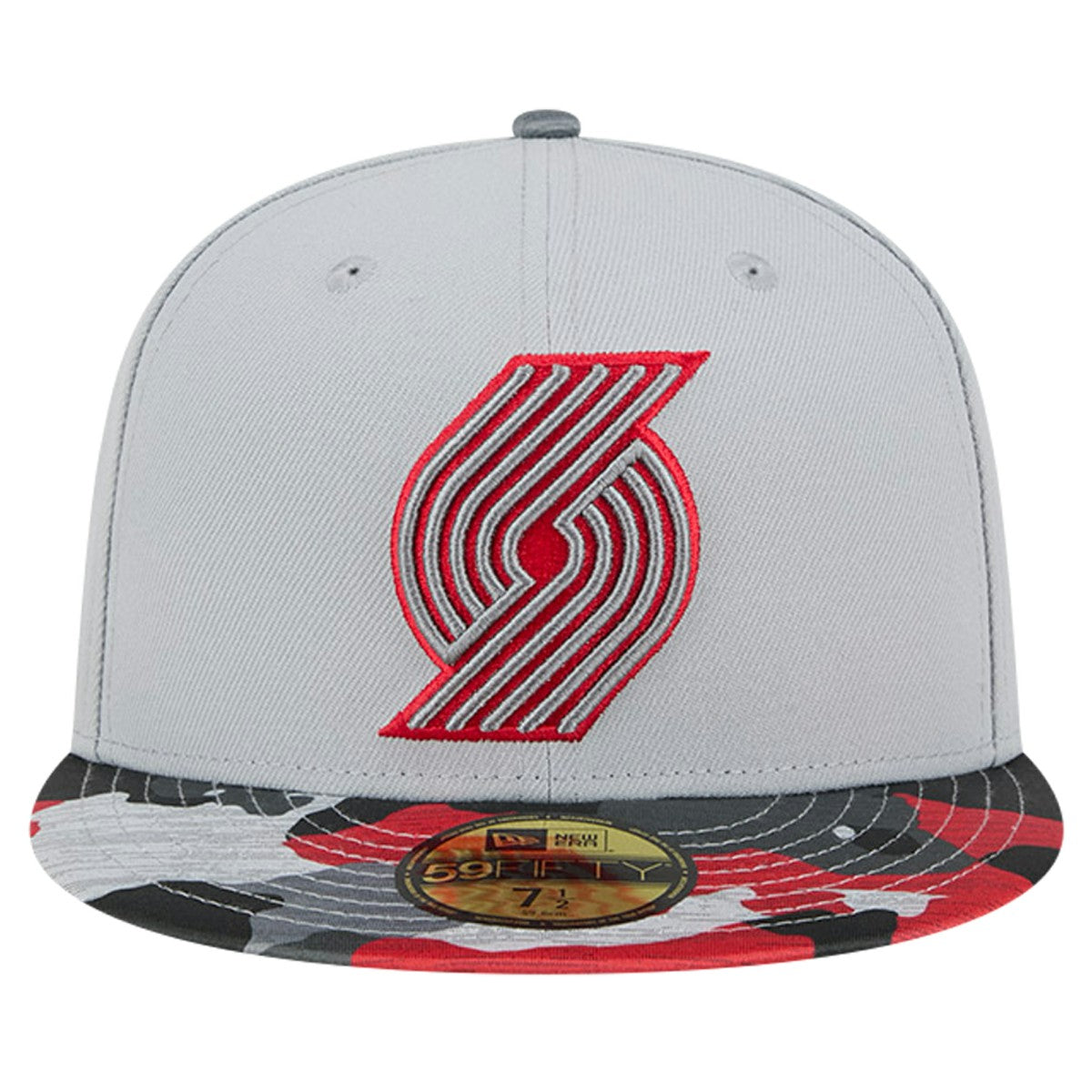 Portland Trail Blazers Active Color Camo Visor 59FIFTY Fitted Hat Gray | New Era US