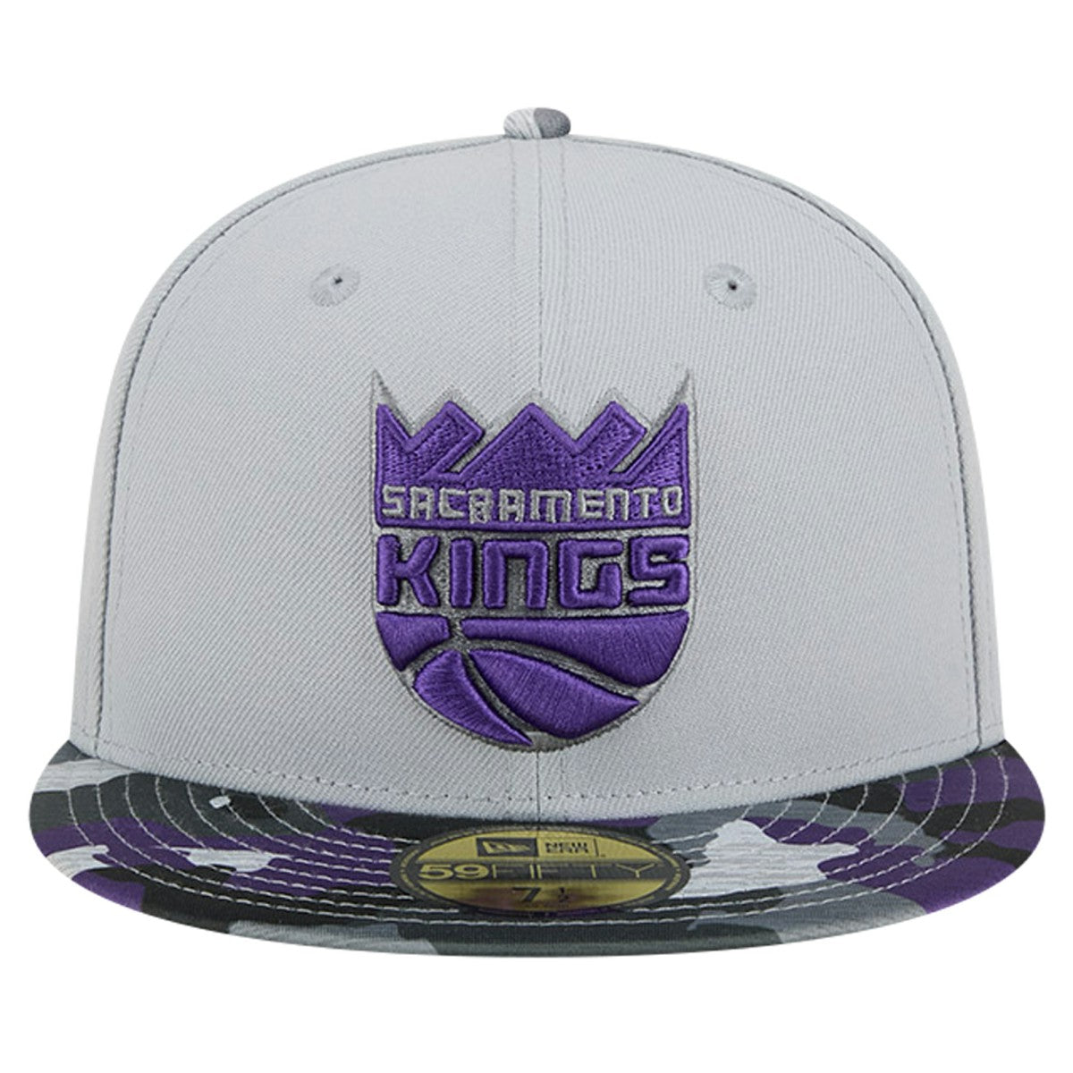 Sacramento Kings Active Color Camo Visor 59FIFTY Fitted Hat Gray | New Era for sale