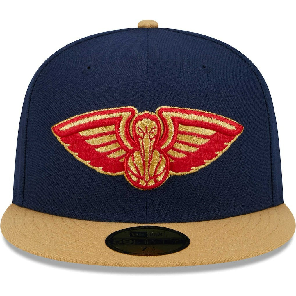 New Orleans Pelicans Gameday Gold Pop Stars 59FIFTY Fitted Hat Navy/Gold | New Era Lifestyle