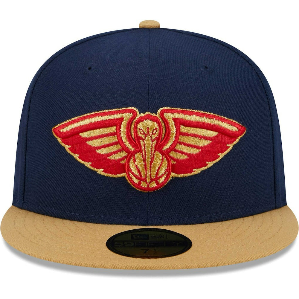 New Orleans Pelicans Gameday Gold Pop Stars 59FIFTY Fitted Hat Navy/Gold | New Era Lifestyle