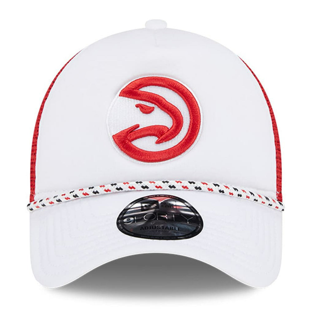 Atlanta Hawks Court Sport Foam A-Frame 9FORTY Adjustable Trucker Hat White/Red | New Era US