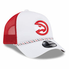 Atlanta Hawks Court Sport Foam A-Frame 9FORTY Adjustable Trucker Hat White/Red | New Era US