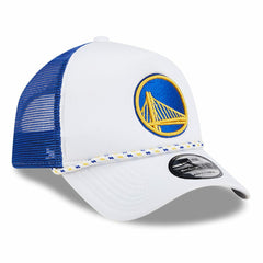Golden State Warriors Court Sport Foam A-Frame 9FORTY Adjustable Trucker Hat for sale White/Royal | New Era online