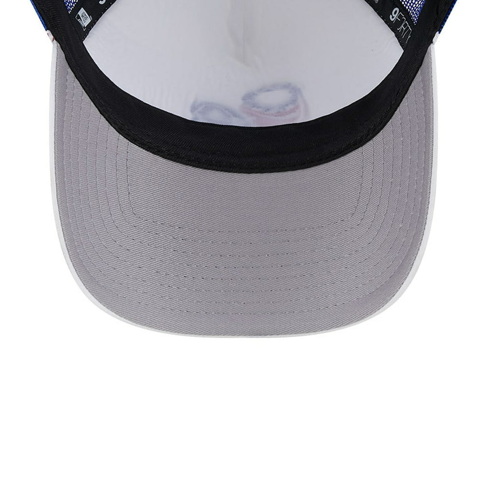 Philadelphia 76ers Court Sport Foam A-Frame 9FORTY Adjustable Trucker Hat White/Royal | New Era discount