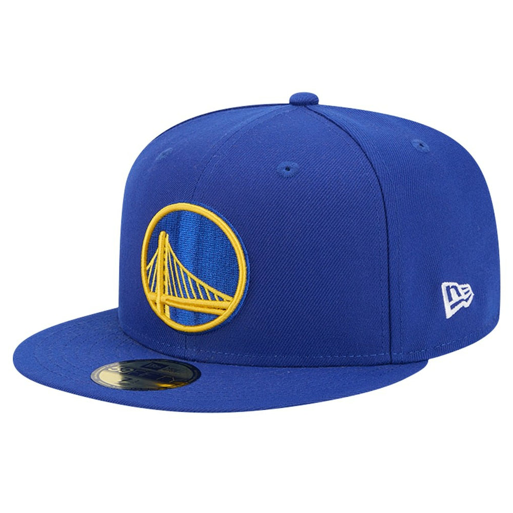 Golden State Warriors Court Sport Leather Applique 59FIFTY Fitted Hat for sale Royal | New Era US