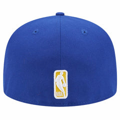 Golden State Warriors Court Sport Leather Applique 59FIFTY Fitted Hat for sale Royal | New Era US