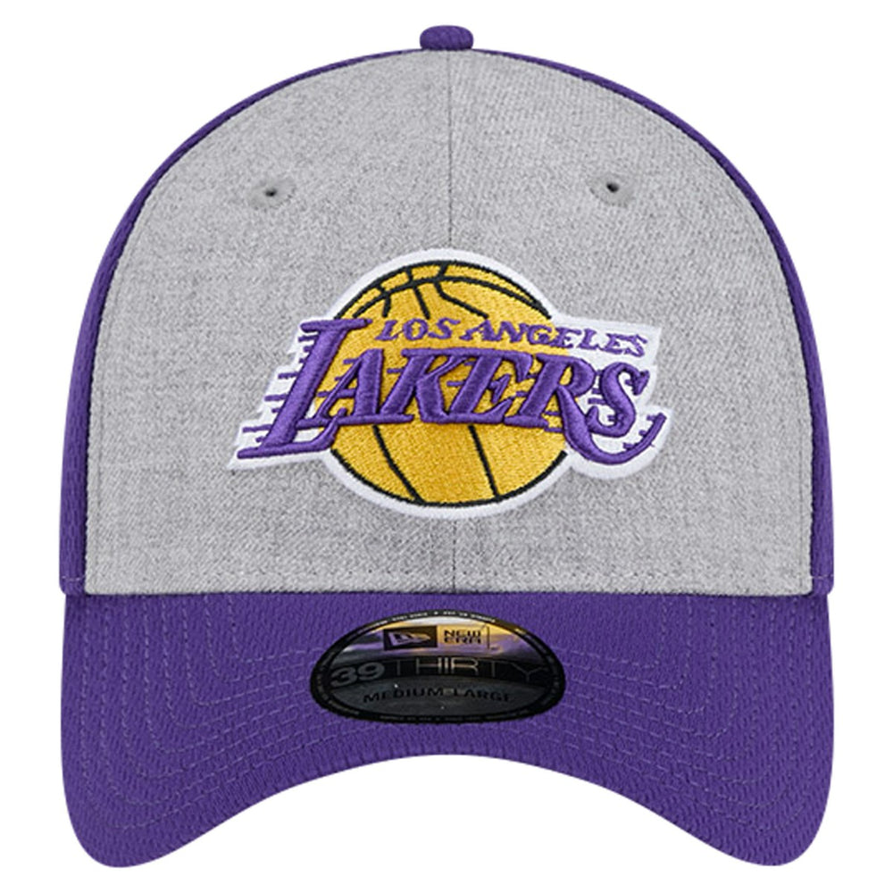 Los Angeles Lakers Two-Tone 39THIRTY Flex Hat Heather Gray/Purple | New Era US