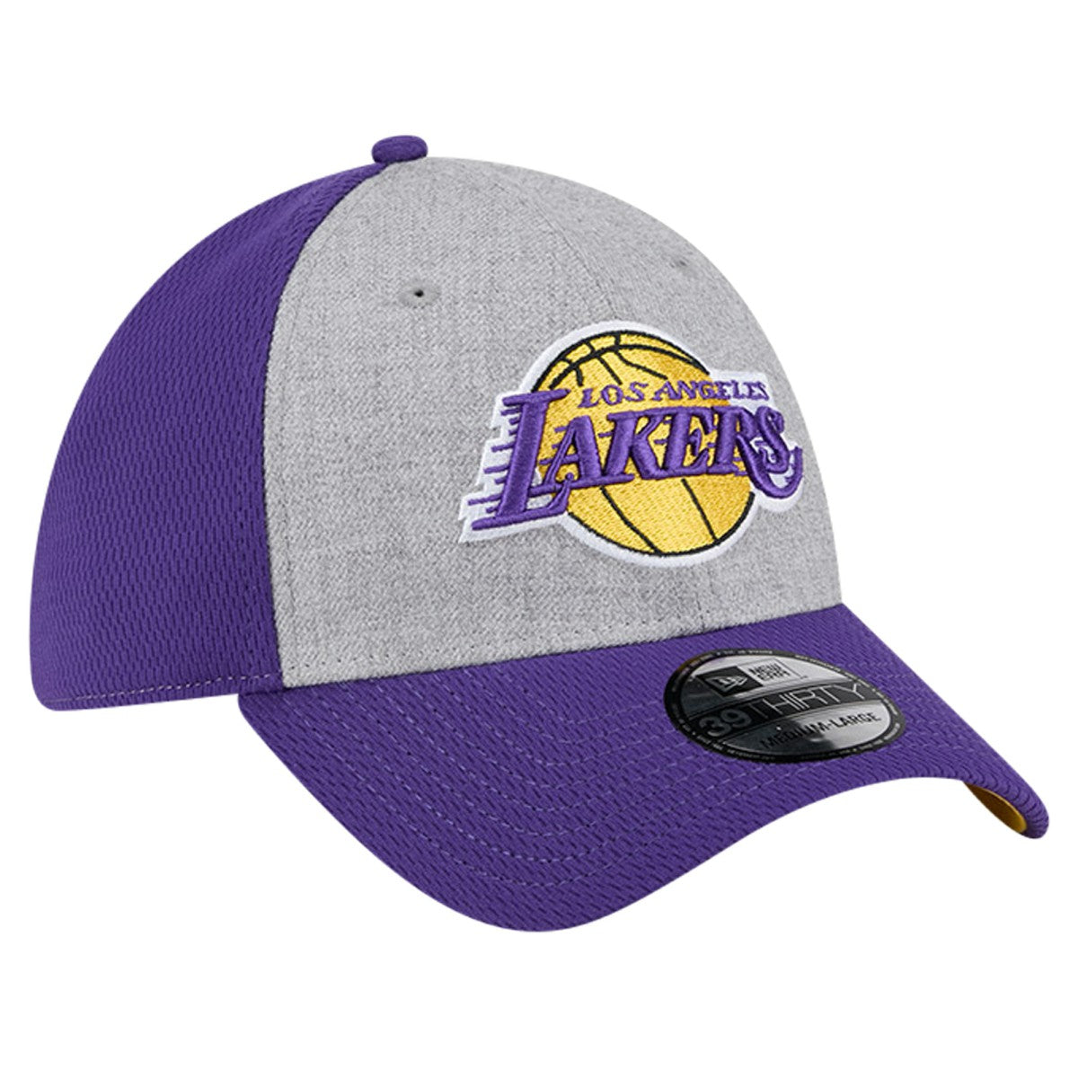 Los Angeles Lakers Two-Tone 39THIRTY Flex Hat Heather Gray/Purple | New Era US