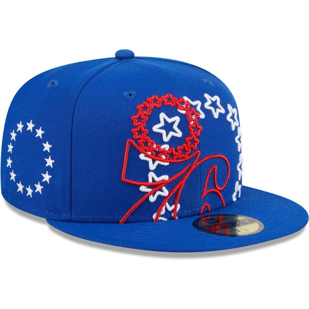 Philadelphia 76ers Game Day Hollow Logo Mashup 59FIFTY Fitted Hat Royal | New Era discount