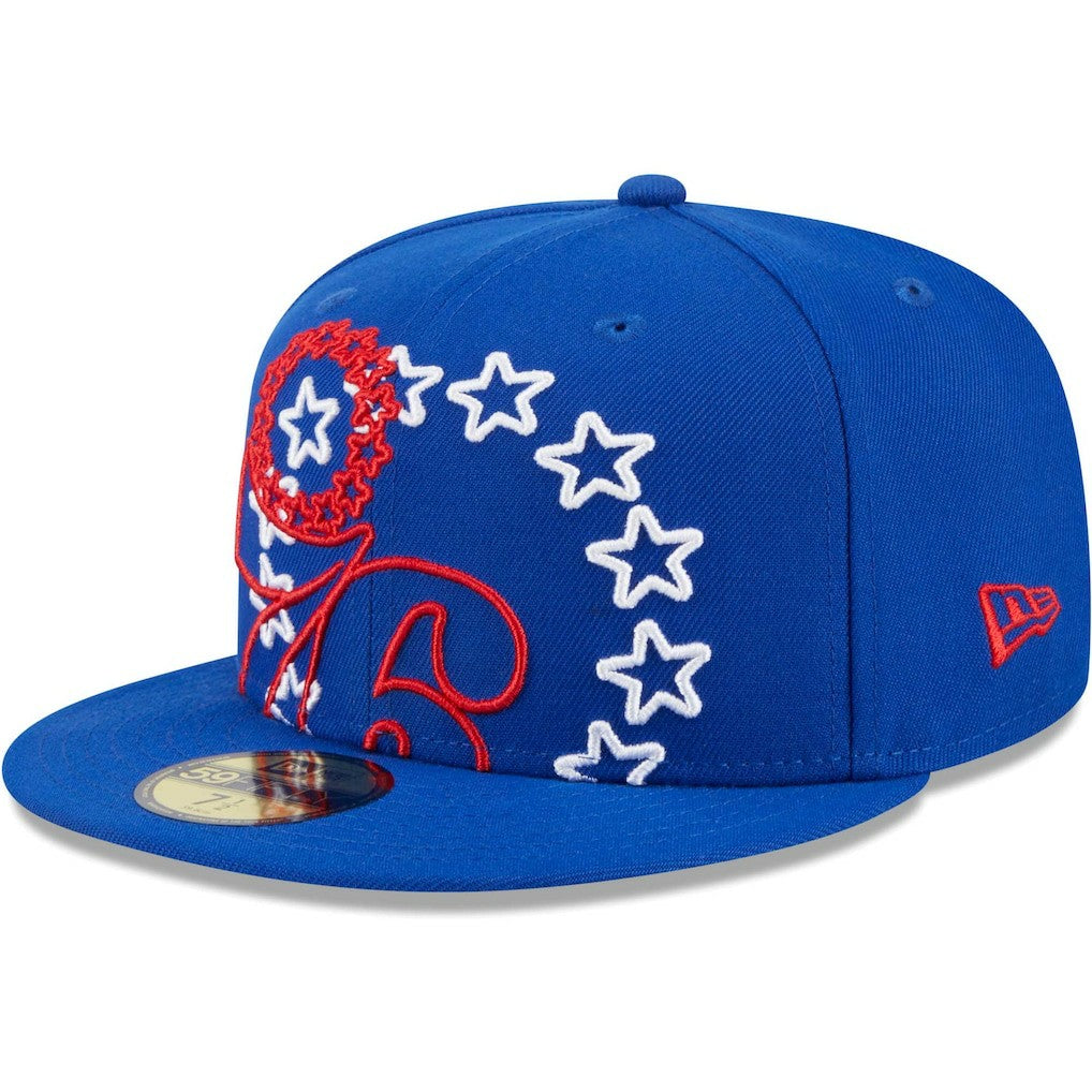 Philadelphia 76ers Game Day Hollow Logo Mashup 59FIFTY Fitted Hat Royal | New Era discount