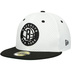 Brooklyn Nets Throwback 2Tone 59FIFTY Fitted Hat White/Black | New Era US