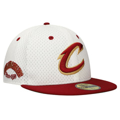 Cleveland Cavaliers Throwback 2Tone 59FIFTY Fitted Hat for sale White/Wine | New Era online