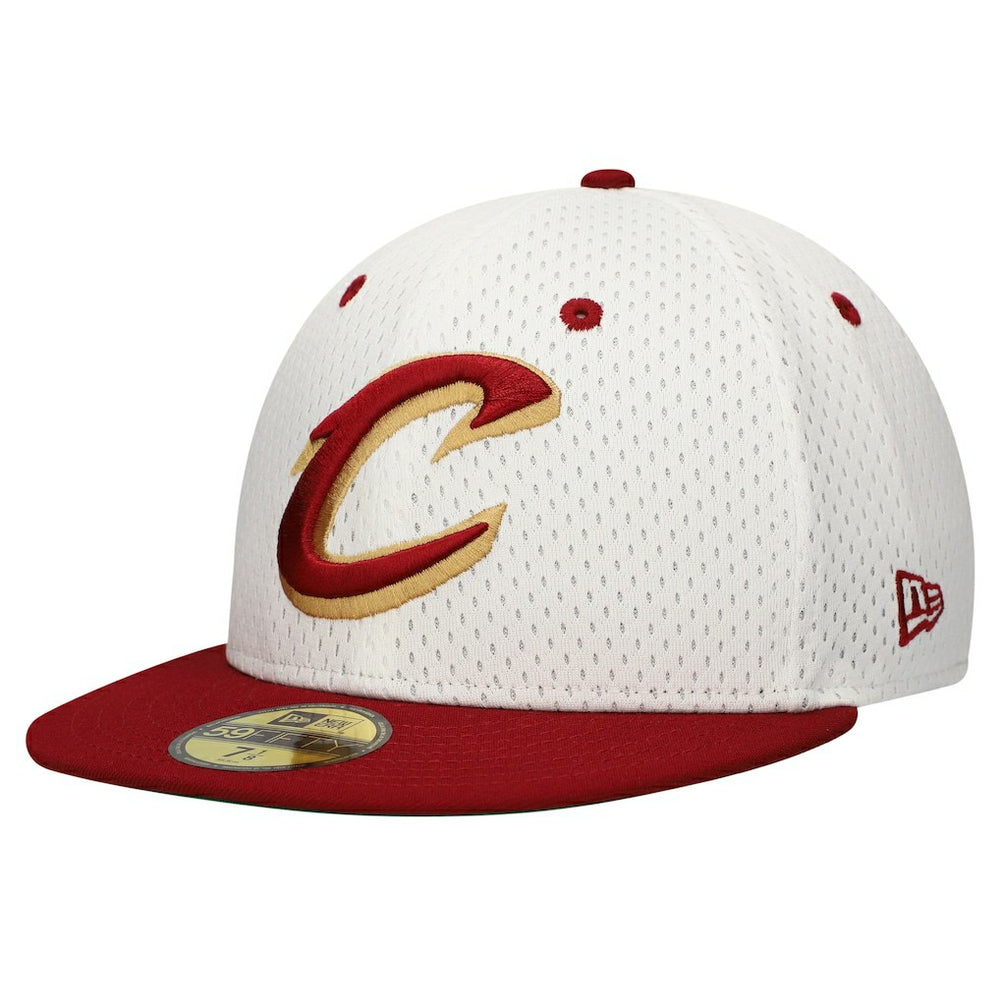 Cleveland Cavaliers Throwback 2Tone 59FIFTY Fitted Hat for sale White/Wine | New Era online