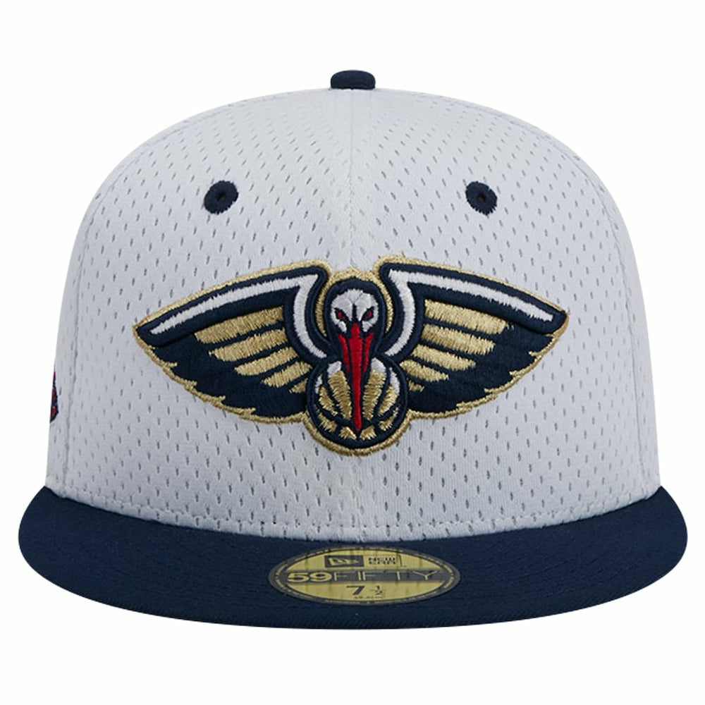 New Orleans Pelicans Throwback 2Tone 59FIFTY Fitted Hat White/Navy | New Era for sale