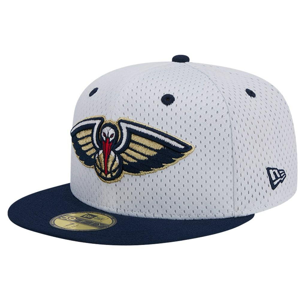 New Orleans Pelicans Throwback 2Tone 59FIFTY Fitted Hat White/Navy | New Era for sale