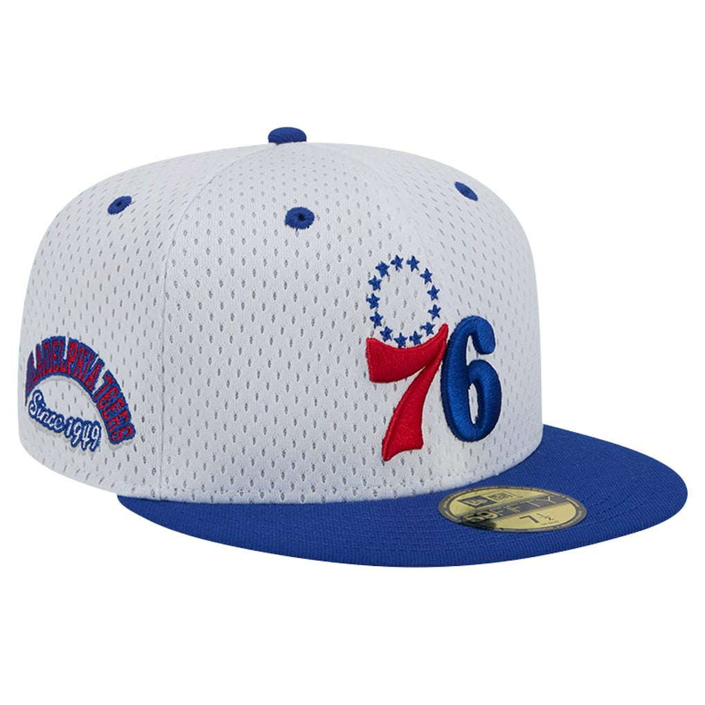 Philadelphia 76ers Throwback 2Tone 59FIFTY Fitted Hat White/Royal | New Era for sale