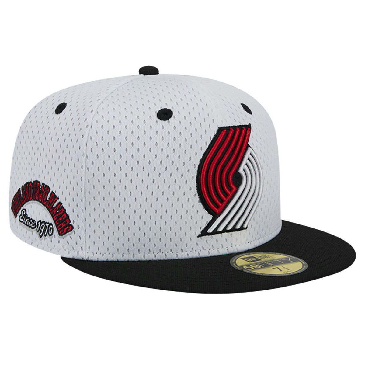Portland Trail Blazers Throwback 2Tone 59FIFTY Fitted Hat White/Black | New Era outlet