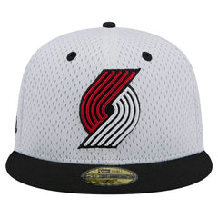 Portland Trail Blazers Throwback 2Tone 59FIFTY Fitted Hat White/Black | New Era outlet