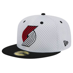 Portland Trail Blazers Throwback 2Tone 59FIFTY Fitted Hat White/Black | New Era outlet