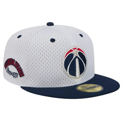 Washington Wizards Throwback 2Tone 59FIFTY Fitted Hat White/Navy | New Era US