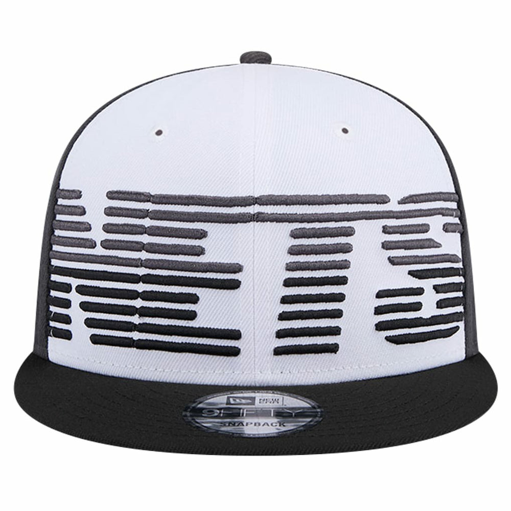 Brooklyn Nets Throwback Gradient Tech Font 9FIFTY Snapback Hat White/Black | New Era discount