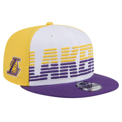 Los Angeles Lakers Throwback Gradient Tech Font 9FIFTY Snapback Hat White/Purple | New Era outlet