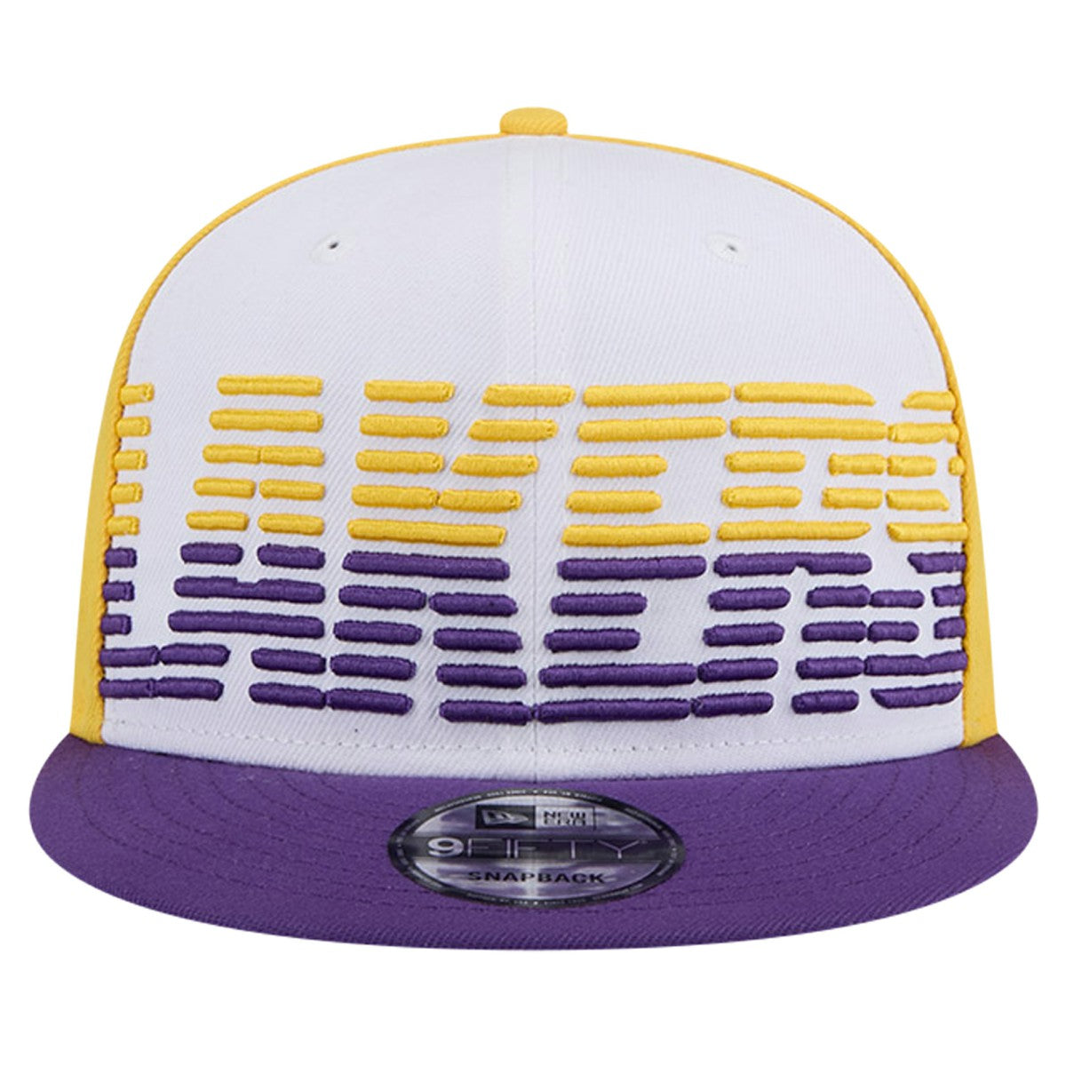 Los Angeles Lakers Throwback Gradient Tech Font 9FIFTY Snapback Hat White/Purple | New Era outlet