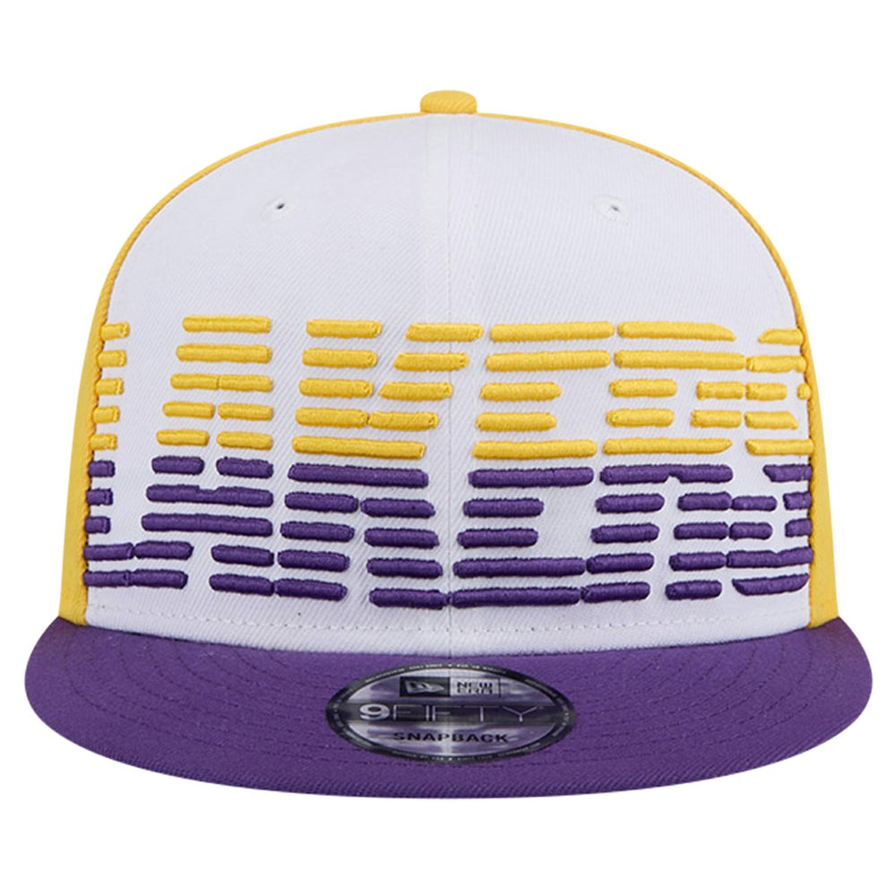Los Angeles Lakers Throwback Gradient Tech Font 9FIFTY Snapback Hat White/Purple | New Era outlet