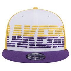 Los Angeles Lakers Throwback Gradient Tech Font 9FIFTY Snapback Hat White/Purple | New Era outlet