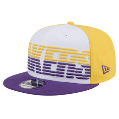 Los Angeles Lakers Throwback Gradient Tech Font 9FIFTY Snapback Hat White/Purple | New Era outlet