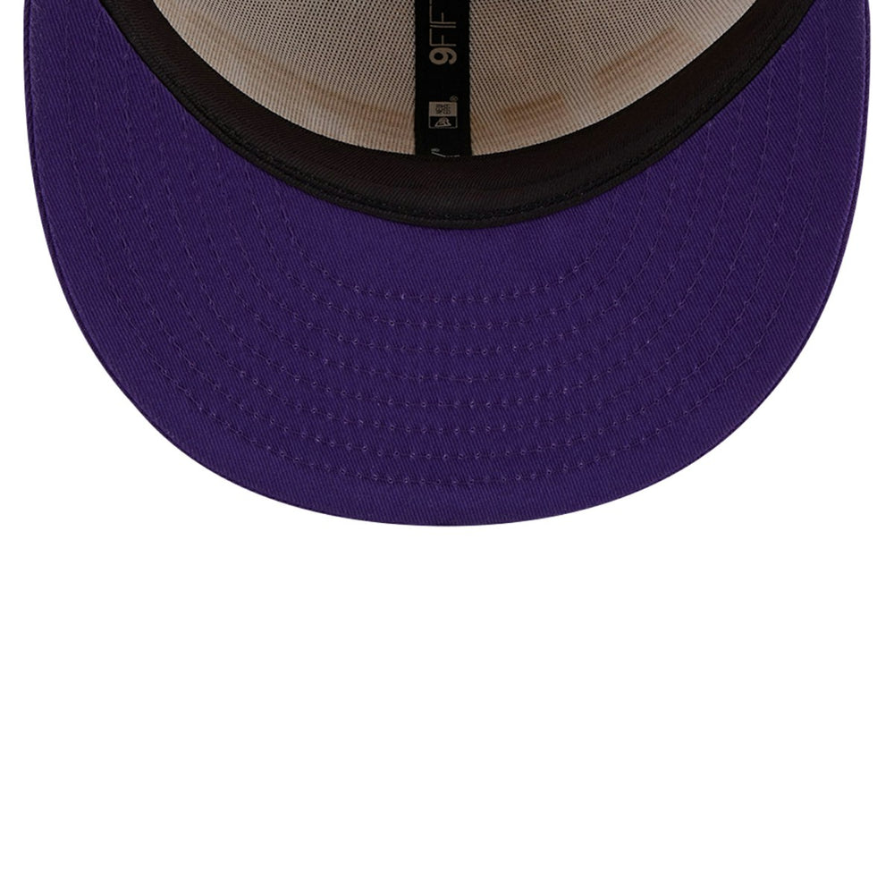 Los Angeles Lakers Throwback Gradient Tech Font 9FIFTY Snapback Hat White/Purple | New Era outlet