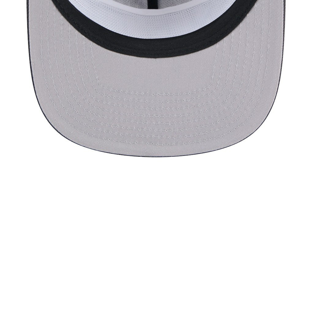 Brooklyn Nets Throwback Team Arch Golfer Snapback Hat Black/Charcoal | New Era Near Me