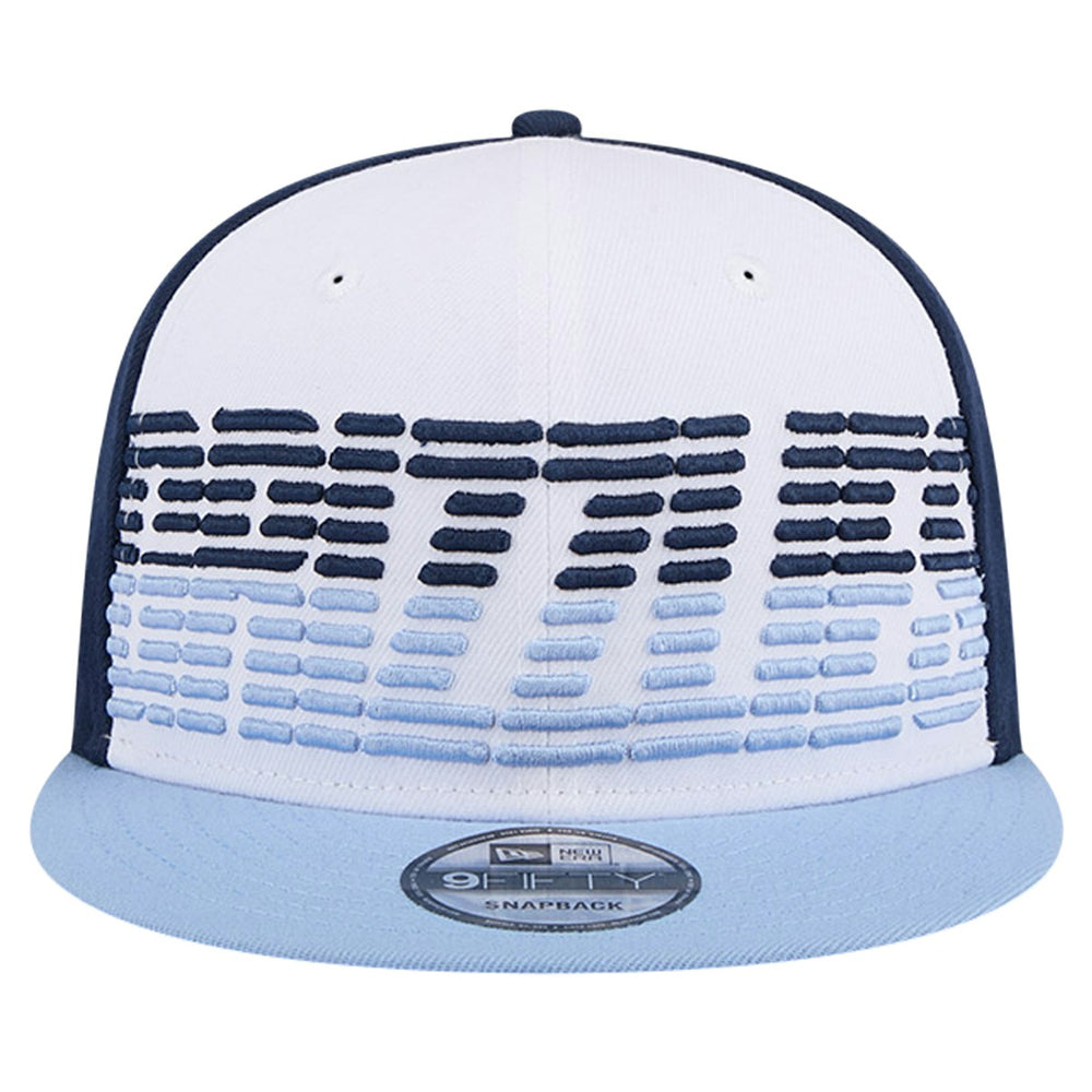 Memphis Grizzlies Throwback Gradient Tech Font 9FIFTY Snapback Hat White/Light Blue | New Era Lifestyle