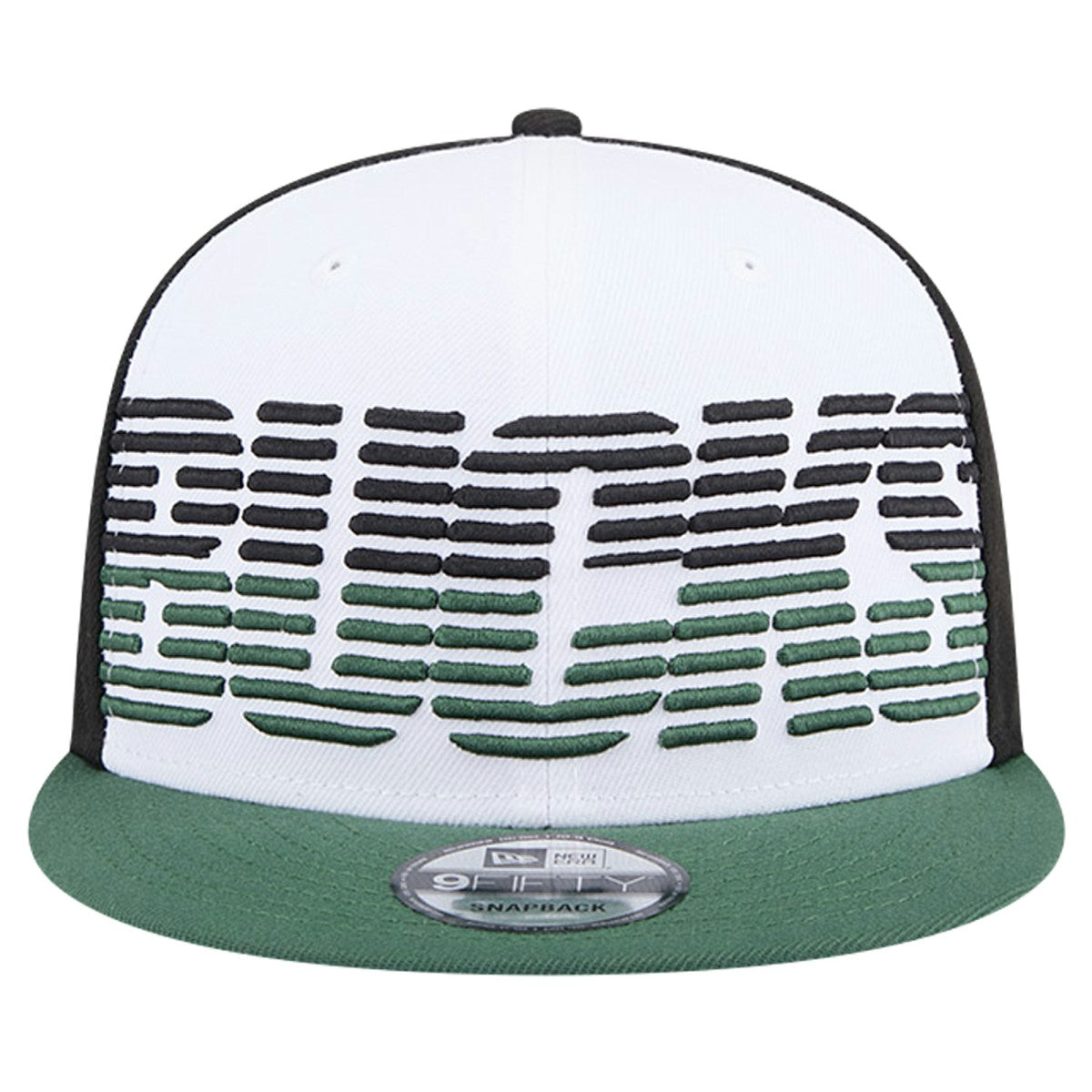 Milwaukee Bucks Throwback Gradient Tech Font 9FIFTY Snapback Hat White/Hunter Green | New Era