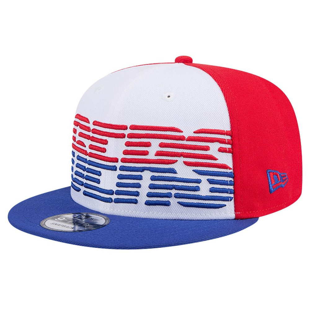 Philadelphia 76ers Throwback Gradient Tech Font 9FIFTY Snapback Hat White/Royal | New Era