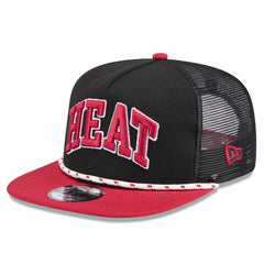 Miami Heat Throwback Team Arch Golfer Snapback Hat Black/Red | New Era