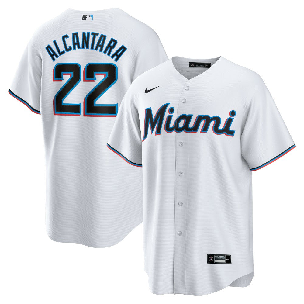 Sandy Alcantara Miami Marlins Nike Replica Player Jersey - White - Nike Discount